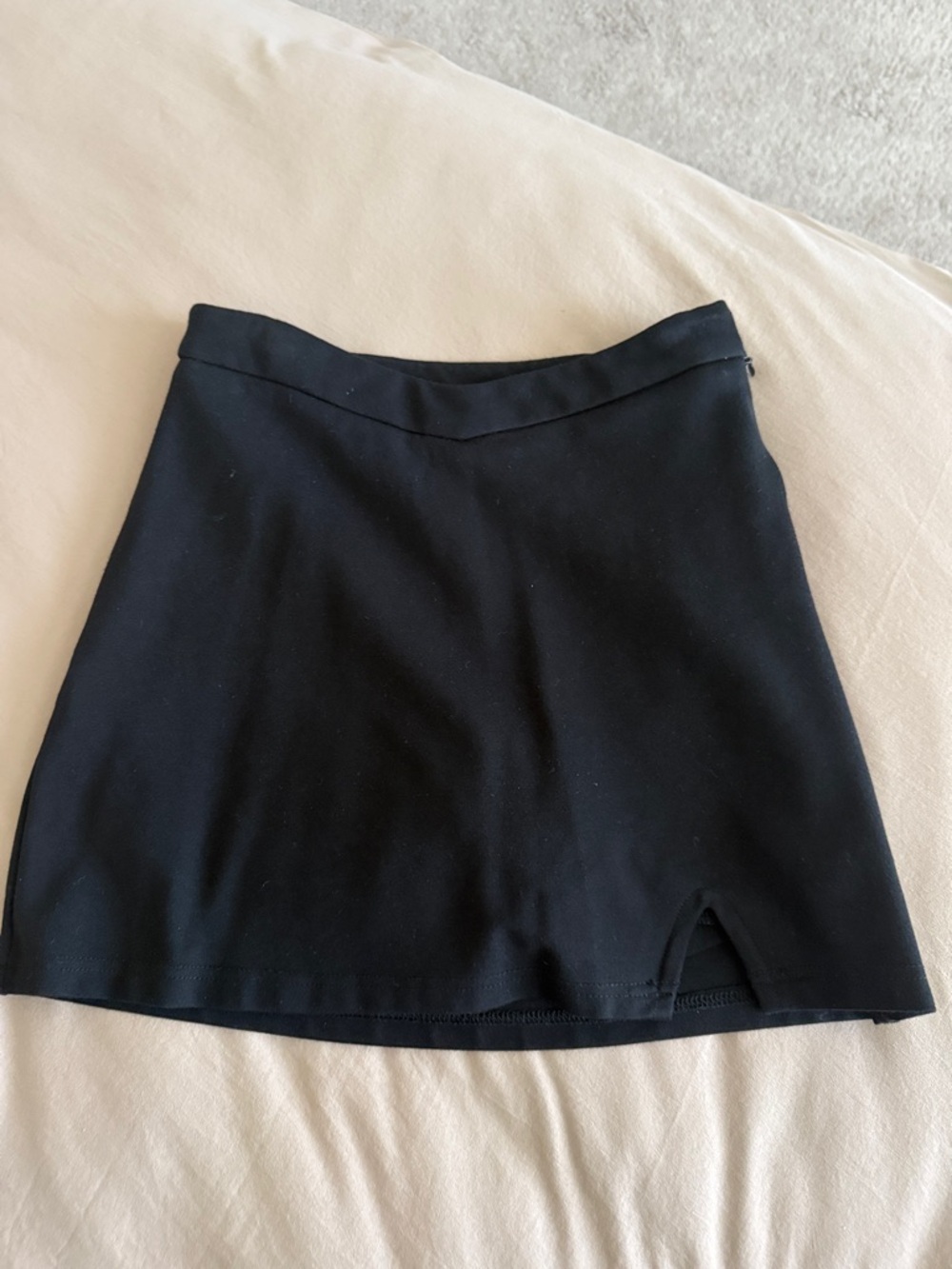 Princess Polly Black Mini Skirt with Front V-Notch